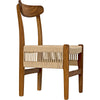 Noir Shagira Dining Chair, Teak w/ Woven Rope, 20" W