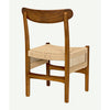 Noir Shagira Dining Chair, Teak w/ Woven Rope, 20" W