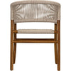 Noir Conrad Dining Chair, Teak w/ Woven Rope, 24" W