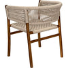 Noir Conrad Dining Chair, Teak w/ Woven Rope, 24" W