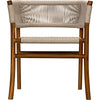 Noir Conrad Dining Chair, Teak w/ Woven Rope, 24" W