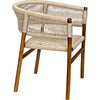 Noir Conrad Dining Chair, Teak w/ Woven Rope, 24" W