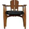 Noir Kato Chair, Teak w/ Leather, 26" W