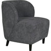 Noir Laffont Chair w/ Grey Fabric, 30" W