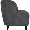 Noir Laffont Chair w/ Grey Fabric, 30" W