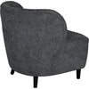 Noir Laffont Chair w/ Grey Fabric, 30" W