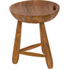 Noir Basel Stool - Teak, 14" W