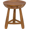 Noir Basel Stool - Teak, 14" W