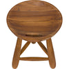 Noir Basel Stool - Teak, 14" W