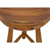 Noir Basel Stool - Teak, 14" W