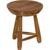 Noir Basel Stool - Teak, 14" W