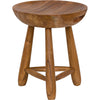 Noir Basel Stool - Teak, 14" W