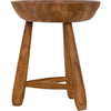 Noir Basel Stool - Teak, 14" W