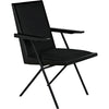 Noir Henderson Dining Chair - Sungkai/Mindi, Industrial Steel & Fabric, 21" W