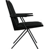 Noir Henderson Dining Chair - Sungkai/Mindi, Industrial Steel & Fabric, 21" W