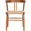 Noir Knox Dining Chair - Teak & Rope, 19" W