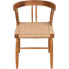 Noir Knox Dining Chair - Teak & Rope, 19" W