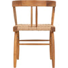 Noir Knox Dining Chair - Teak & Rope, 19" W