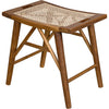 Noir Murphy Stool - Teak & Caning, 19" W