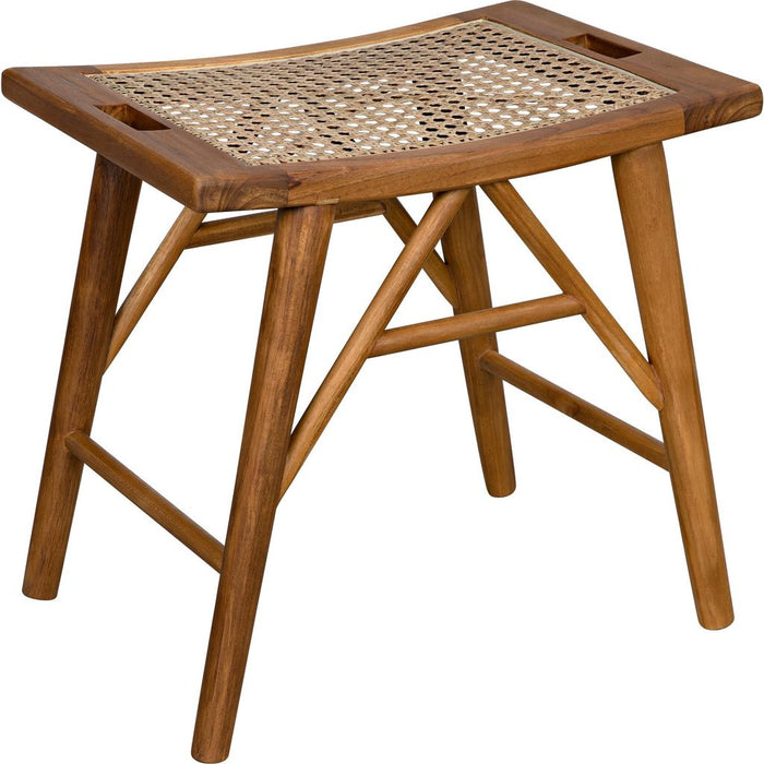 Primary vendor image of Noir Murphy Stool - Teak & Caning, 19" W