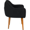 Noir Cornelia Chair - Teak & Black Cotton, 24" W