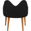 Noir Cornelia Chair - Teak & Black Cotton, 24" W