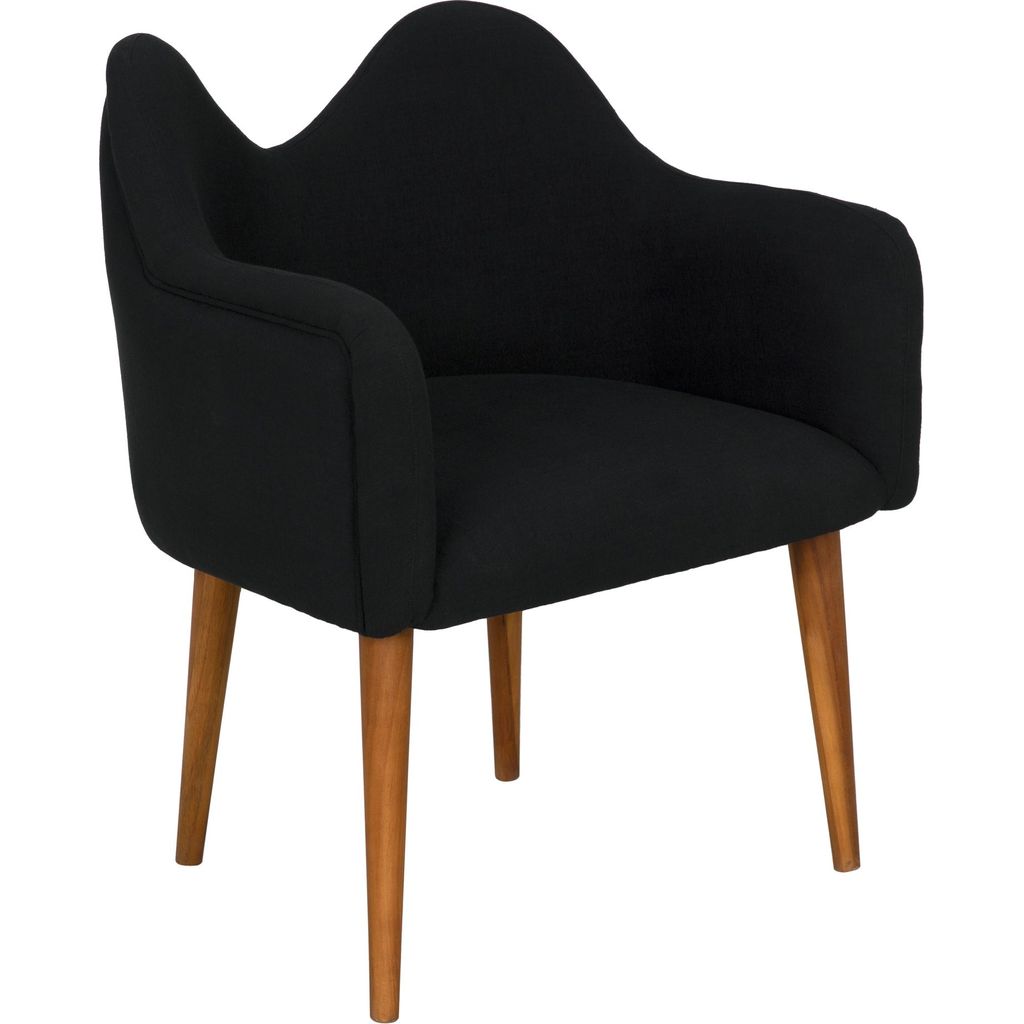 Primary vendor image of Noir Cornelia Chair - Teak & Black Cotton, 24" W