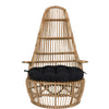 Noir Clementine Chair - Rattan & Black Cotton, 37" W