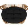 Noir Clementine Chair - Rattan & Black Cotton, 37" W