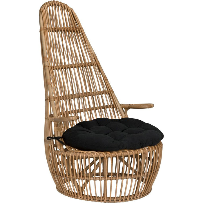 Primary vendor image of Noir Clementine Chair - Rattan & Black Cotton, 37" W