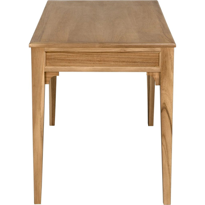 Noir Ambrose Desk, Bleached Teak, 60" W