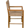 Noir Franco Dining Arm Chair, Teak w/ Synthetic Woven, 24" W