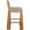 Noir Laredo Counter Stool, Teak w/ Synthetic Woven, 20" W