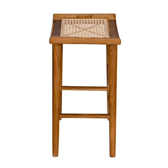 Noir Murphy Counter Stool, Teak, 19.5" W