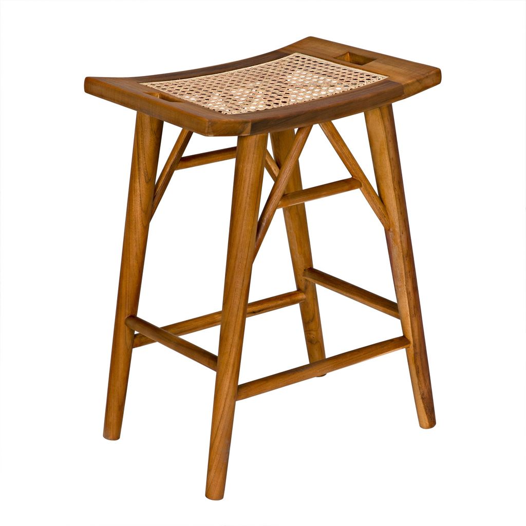 Primary vendor image of Noir Murphy Counter Stool, Teak, 19.5" W