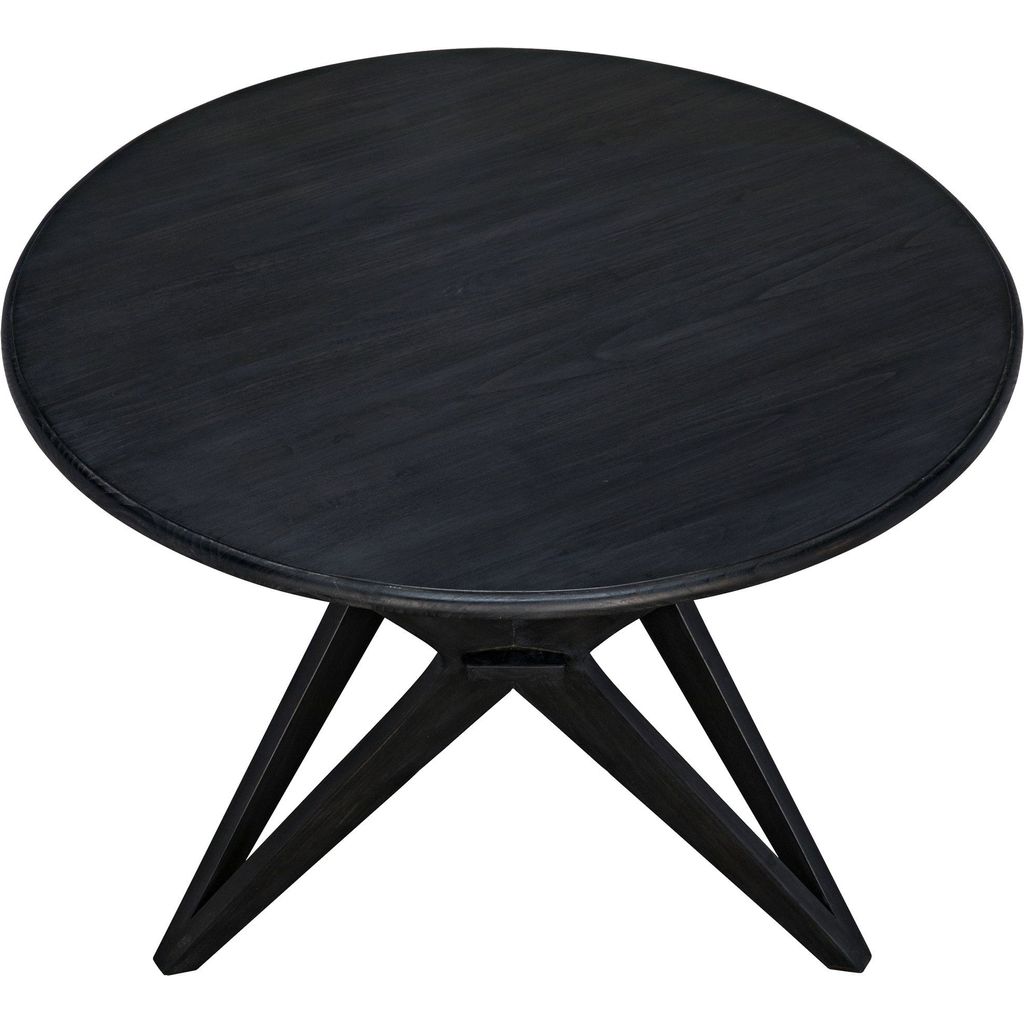 Noir Victor Dining Table, Charcoal Black - Sungkai/Mindi & Veneer, 39"