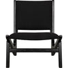 Noir Boomerang Chair, Charcoal Black - Sungkai/Mindi, 28" W