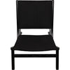 Noir Boomerang Chair, Charcoal Black - Sungkai/Mindi, 28" W