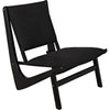 Noir Boomerang Chair, Charcoal Black - Sungkai/Mindi, 28" W