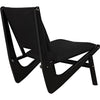 Noir Boomerang Chair, Charcoal Black - Sungkai/Mindi, 28" W