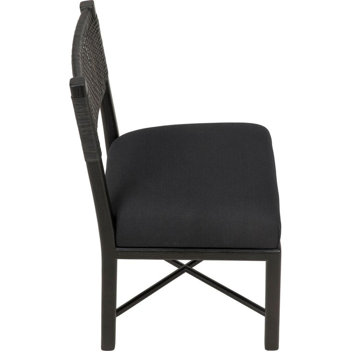 Noir Lobos Dining Chair, Charcoal Black - Mindi, 18" W