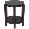 Noir Yuhuda Small Side Table, Sombre Finish - Mindi, 25"