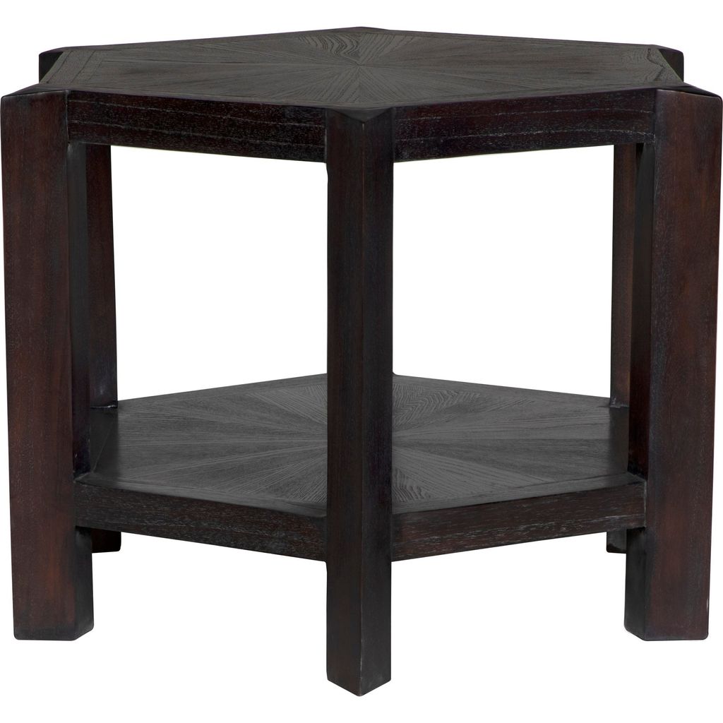 Noir Yehuda Large Side Table, Sombre Finish - Mindi, 34"