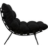 Primary vendor image of Noir Hanzo Chair w/ Steel Legs, Charcoal Black, 32" W