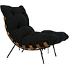 Noir Hanzo Chair w/ Steel Legs, Teak, 32" W