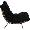 Noir Hanzo Chair w/ Steel Legs, Teak, 32" W