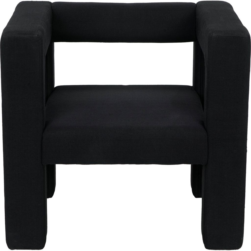 Noir Felix Chair - Mixed Lumber Frame & Black Cotton, 30" W