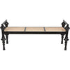 Noir Indochine Bench - Sungkai/Mindi & Caning, 65" W