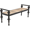 Noir Indochine Bench - Sungkai/Mindi & Caning, 65" W