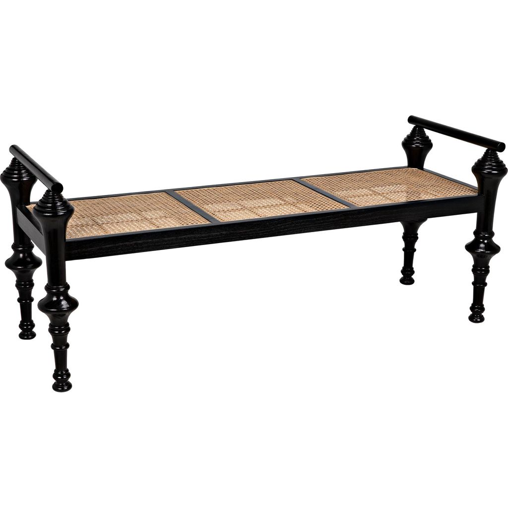 Primary vendor image of Noir Indochine Bench - Sungkai/Mindi & Caning, 65" W